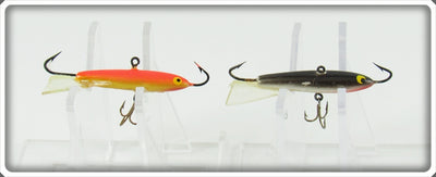 Rapala Finland Orange & Black Tiny Ice Jig Lure Pair
