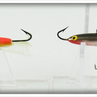 Rapala Finland Orange & Black Tiny Ice Jig Pair