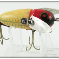 Vintage Heddon Red & White Shore Crazy Crawler Lure