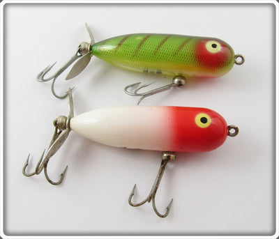 Heddon Baby Torpedo Pair: Perch & Red Head White