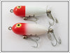 Heddon Red Head White Tiny Torpedo Pair