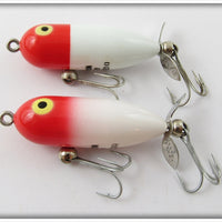 Heddon Red Head White Tiny Torpedo Pair