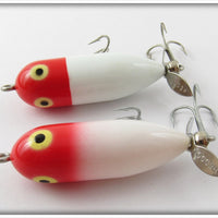 Heddon Red Head White Tiny Torpedo Pair