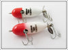 Heddon Red Head White Tiny Torpedo Pair
