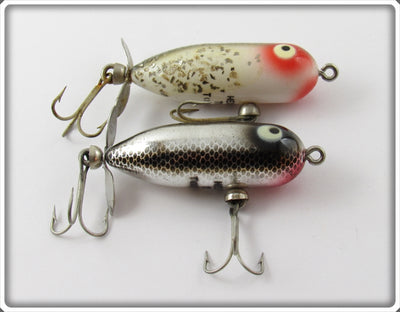 Heddon Tiny Torpedo Pair: Silver Flitter & Chrome With Black Scales