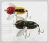Heddon Bullfrog & Yellow Red Head Tiny Crazy Crawler Pair 