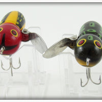 Heddon Bullfrog & Yellow Red Head Tiny Crazy Crawler Pair