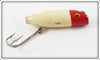 Vintage Unknown Possibly Hico Red & White Fly Rod Minnow Lure 