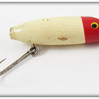 Vintage Unknown Possibly Hico Red & White Fly Rod Minnow Lure 