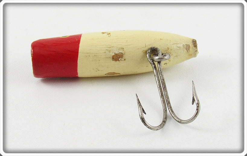 Vintage Unknown Possibly Hico Red & White Fly Rod Minnow Lure For