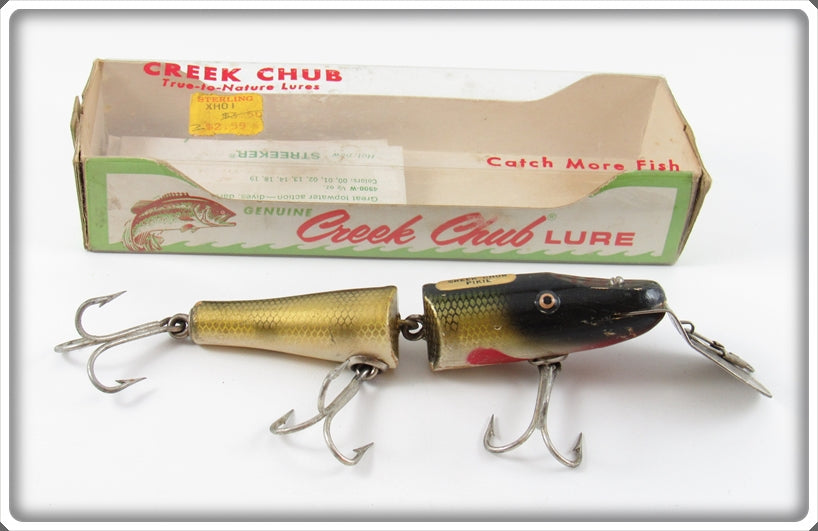 Vintage Creek Chub Perch Jointed Pikie Lure In Box 