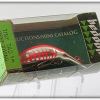 Heddon NFL Chrome Fluorescent Red Rib Tiny Tad Sealed In Box 0390