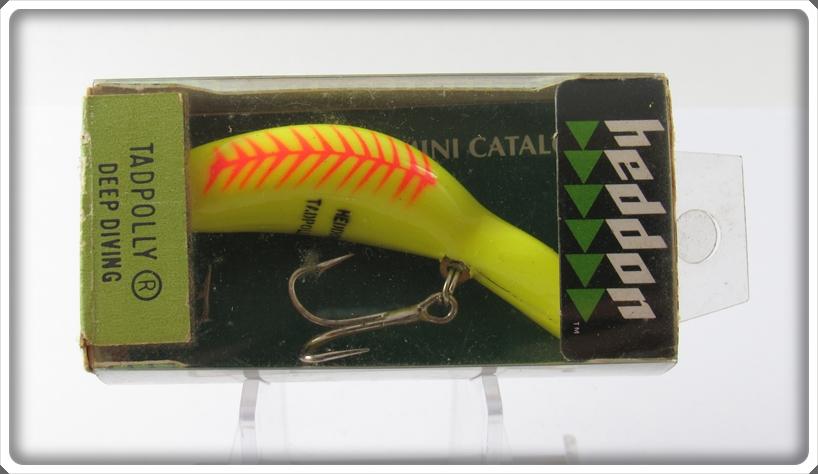 Heddon YFO Yellow Fluorescent Red Rib Tadpolly Lure Sealed In Box 9000