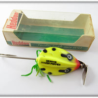 Heddon CDF Coachdog Yellow Fluorescent Brush Popper In Correct Box 5440