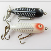 Heddon Baby Torpedo Pair: Black Shore & White Shore