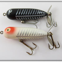 Heddon Baby Torpedo Pair: Black Shore & White Shore