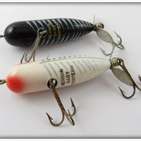 Heddon Baby Torpedo Pair: Black Shore & White Shore