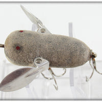 Heddon Grey Flocked Mouse Tiny Crazy Crawler In Box