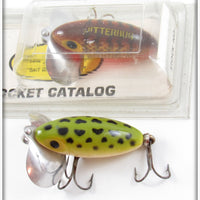 Fred Arbogast Frog & Brown Parrot Jitterbug Pair With Card