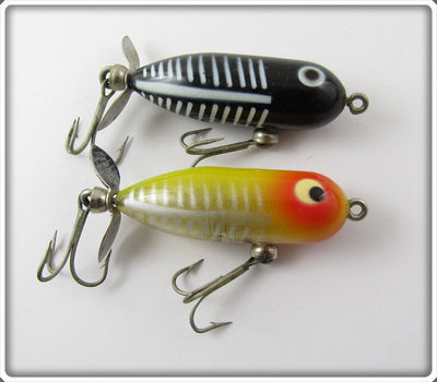 Heddon Tiny Torpedo Pair: Black Shore & Yellow Shore