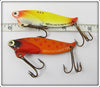 Heddon Sonar Pair: Yellow/Red & Hot Orange