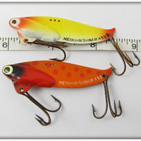 Heddon Sonar Pair: Yellow/Red & Hot Orange