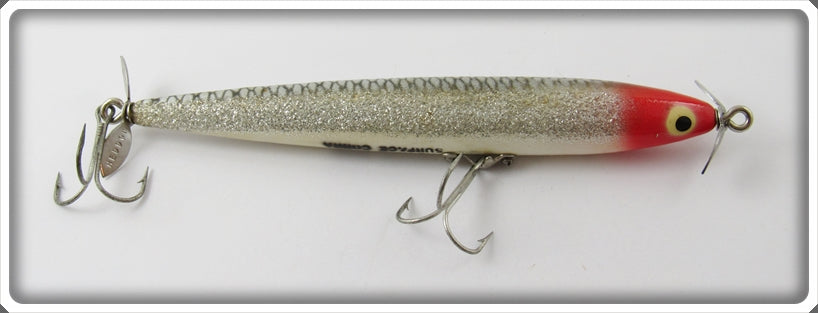 Heddon Red & White Wood Surface Cobra