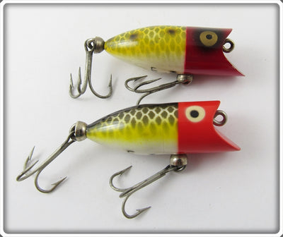 Heddon Tiny Lucky 13 Pair: Red Head Frog Scale & Red Head Shiner