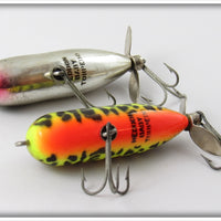 Heddon Baby Torpedo Pair: Chrome Black Scale & BRS Brown Crawdad