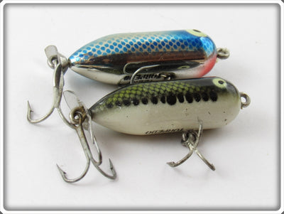 Heddon Teeny Torpedo Pair: Chrome Blue Scale & Baby Bass