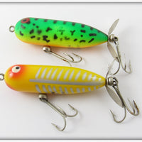 Heddon Baby Torpedo Pair: GRA Fluorescent Green Crawdad & Yellow Shore