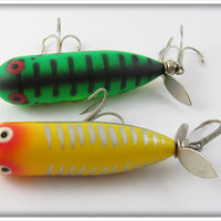 Heddon Baby Torpedo Pair: GRA Fluorescent Green Crawdad & Yellow Shore