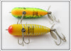 Heddon Baby Torpedo Pair: GRA Fluorescent Green Crawdad & Yellow Shore