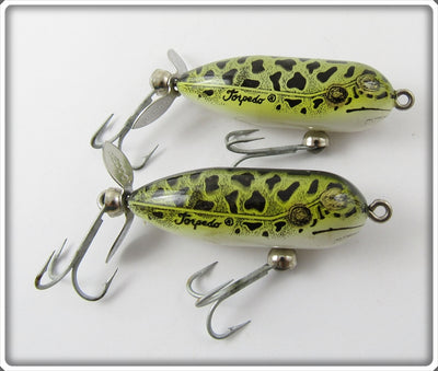 Heddon Natural Leopard Frog Tiny Torpedo Pair