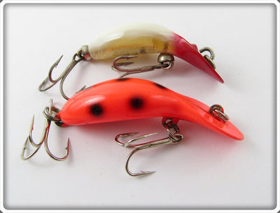 Heddon Tiny Tad Pair: Spotted Redhorse & Red Head White