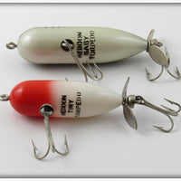 Heddon Baby Bass & Red Head White Torpedo Pair