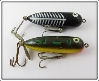Heddon Baby Torpedo Pair: Bullfrog & Black Shore