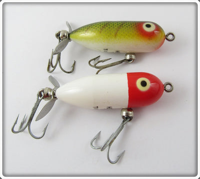 Heddon Tiny Torpedo Pair: Perch & Red Head White