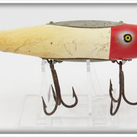 Vintage Pflueger Red Head White Body Mustang Lure