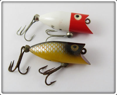 Heddon Tiny Lucky 13 Pair: Golden Shiner & Red Head White