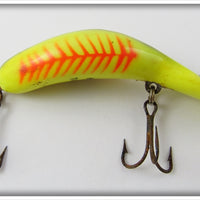 Heddon YFO Yellow Fluorescent Red Rib Tadpolly