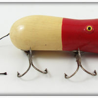 Vintage Arnold Tackle Corp Red & White Swimming Mouse Lure 