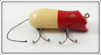Vintage Arnold Tackle Corp Red & White Swimming Mouse Lure 