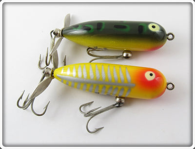 Heddon Baby Torpedo Pair: Bullfrog & Yellow Shore