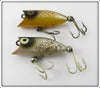 Heddon Tiny Lucky 13 Pair: Golden Shiner & Silver Flitter