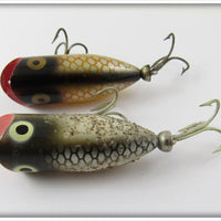 Heddon Tiny Lucky 13 Pair: Golden Shiner & Silver Flitter