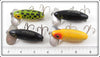 Arbogast Black, Yellow Shore & Frog Jitterbug Lot Of Four