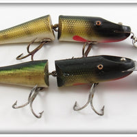 Vintage Creek Chub Perch Jointed Pikie Lure Pair