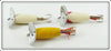 Arbogast Yellow Shore, Frog & Red Head White Weedless Jitterbug Lot Of Three