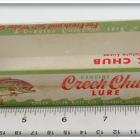 Creek Chub Yellow Spotted Deep Diving Jointed Pikie Empty Box